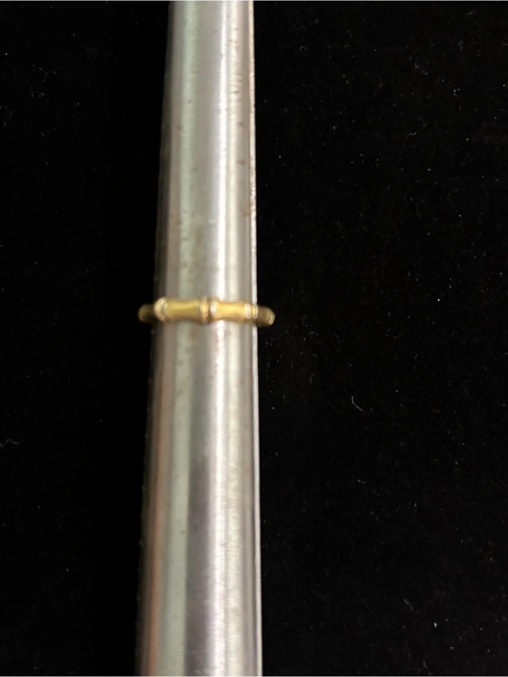 Vintage Avon Dainty Gold-Tone Bamboo Stack Ring